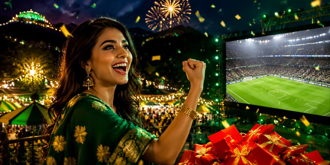 সিলেটের নাইট মার্কেটের পটভূমিতে রেড এনভেলপ বোনাস উদযাপন করছেন একজন ব্যবহারকারী